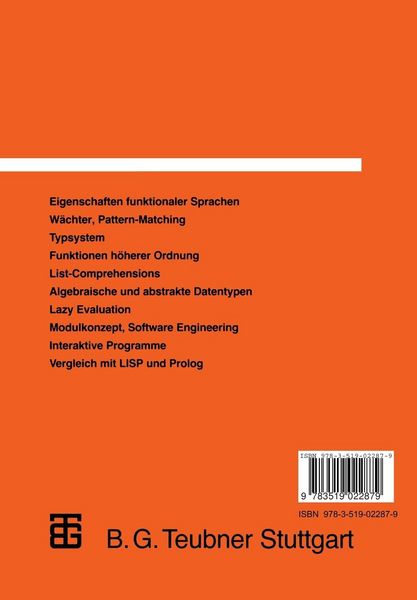 Produktbild: Einf&uuml;hrung in die funktionale Programmierung mit Miranda