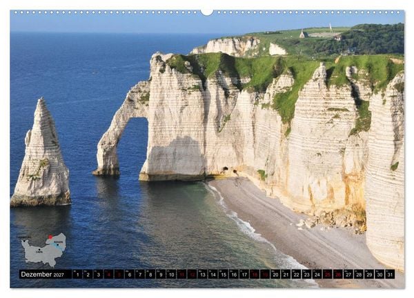 Produktbild: Die K&uuml;sten der Normandie vom Mont Saint-Michel bis &Eacute;tretat (hochwertiger Premium Wandkalender 2027 DIN A2 quer), Kunstdruck in Hochglanz