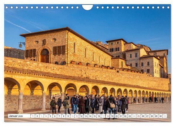 Produktbild: Assisi - Mittelalterliches Herz Italiens (Wandkalender 2026 DIN A4 quer), CALVENDO Monatskalender