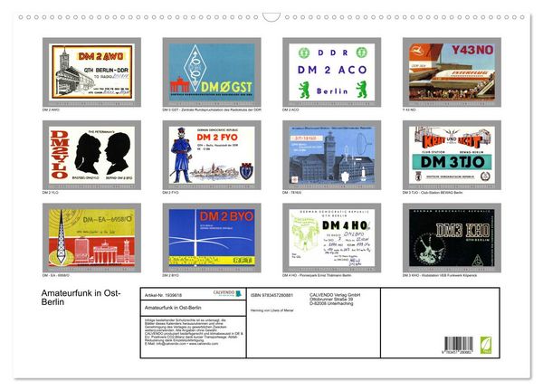 Produktbild: Amateurfunk in Ost-Berlin (Wandkalender 2026 DIN A2 quer), CALVENDO Monatskalender