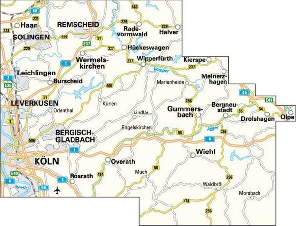 Produktbild: BVA Radwanderkarte Rheinisch-Bergischen und Oberbergischen Kreis 1:50.000