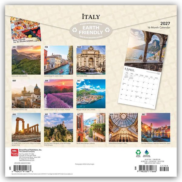 Produktbild: Italy &ndash; Italien 2027 &ndash; 16-Monatskalender