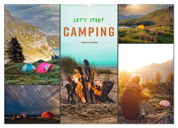 Let's start Camping (Wandkalender 2025 DIN A2 quer), CALVENDO Monatskalender