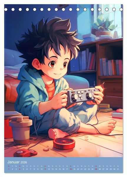 Produktbild: Manga-Boys. Die Abenteuer liebenswerter Jungs (Tischkalender 2026 DIN A5 hoch), CALVENDO Monatskalender