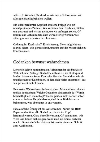 Produktbild: Mentaler Minimalismus