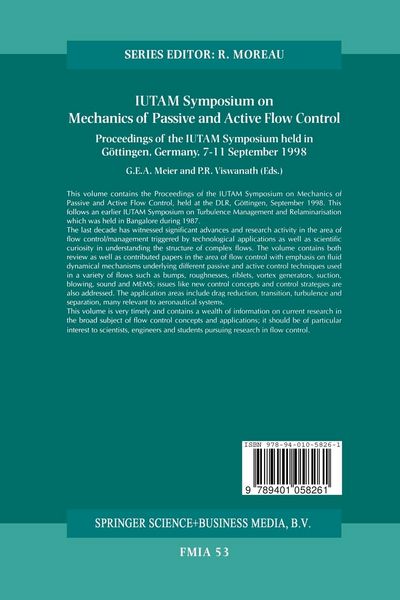 Produktbild: IUTAM Symposium on Mechanics of Passive and Active Flow Control