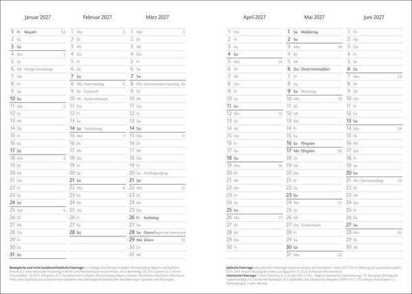 Produktbild: Kalenderbuch A6 koralle 2027