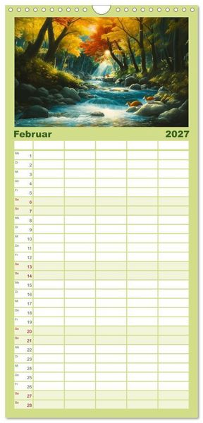Produktbild: Familienplaner 2027 - Spaziergang durch Anime Welten mit 5 Spalten (Wandkalender, 21 x 45 cm) CALVENDO