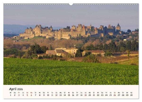 Produktbild: Cite von Carcassonne - Zeitreise ins Mittelalter (Wandkalender 2026 DIN A2 quer), CALVENDO Monatskalender