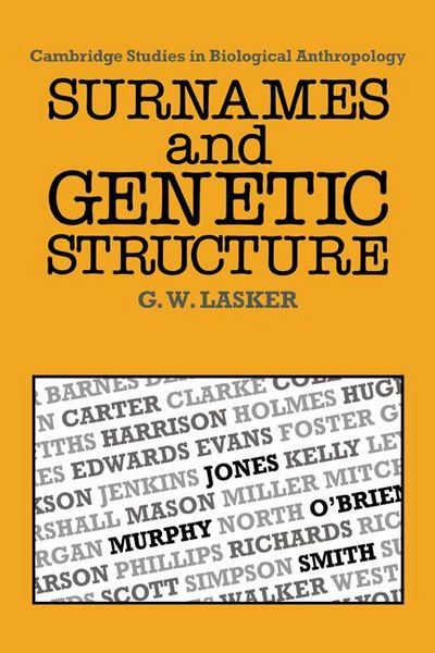 Produktbild: Surnames and Genetic Structure