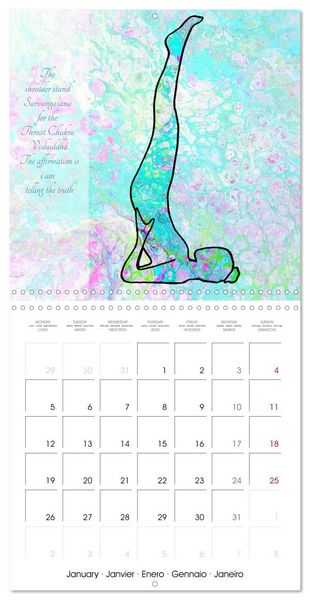 Produktbild: Powerful Chakras Yoga (Wall Calendar 2026 12 &times; 12 Inch) CALVENDO 12 Month Wall Calendar