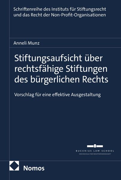 Produktbild: Stiftungsaufsicht &uuml;ber rechtsf&auml;hige Stiftungen des b&uuml;rgerlichen Rechts