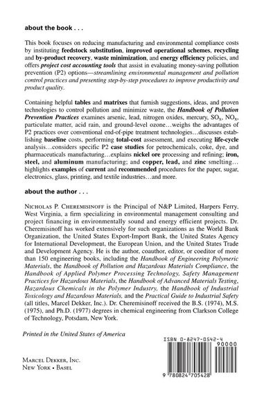 Produktbild: Handbook of Pollution Prevention Practices