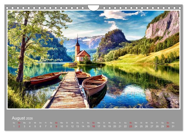 Produktbild: Landschaften im Jahreskreis (Wandkalender 2026 DIN A4 quer), CALVENDO Monatskalender
