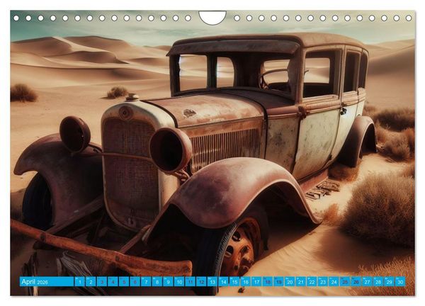 Produktbild: Oldtimer im W&uuml;stensand (Wandkalender 2026 DIN A4 quer), CALVENDO Monatskalender