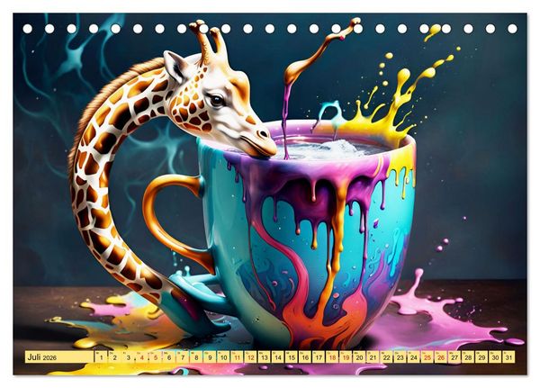 Produktbild: Tierische Kaffeestunden (Tischkalender 2026 DIN A5 quer), CALVENDO Monatskalender
