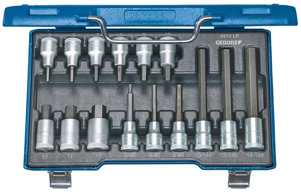 Produktbild: Gedore Steckschl&uuml;ssel-Bit-Einsatz-Set 1/2\" (12.5 mm) 15teilig 6129360