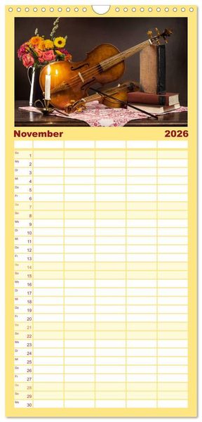 Produktbild: Familienplaner 2026 - Centralto Viola und Violino mit 5 Spalten (Wandkalender, 21 x 45 cm) CALVENDO