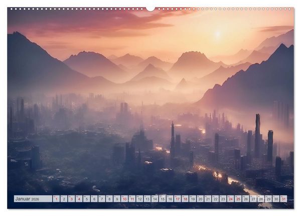 Produktbild: Gigapolis (Wandkalender 2026 DIN A2 quer), CALVENDO Monatskalender