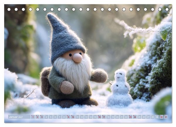Produktbild: Wichtelgl&uuml;ck zwischen Wald und Wiese (Tischkalender 2027 DIN A5 quer), CALVENDO Monatskalender
