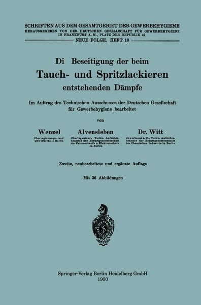 Produktbild: Die Beseitigung der beim Tauch- und Spritzlackieren entstehenden D&auml;mpfe