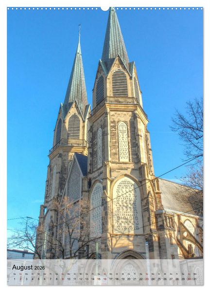 Produktbild: Kirchen in D&uuml;sseldorf (Wandkalender 2026 DIN A2 hoch), CALVENDO Monatskalender