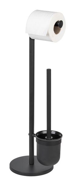 Produktbild: Stand WC-Garnitur Mod. Parus Schwarz, aus lackiertem Stahl