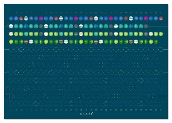 Produktbild: Une perle pour chaque jour (Calendrier mural 2026 DIN A2 vertical) calendrier de bureau