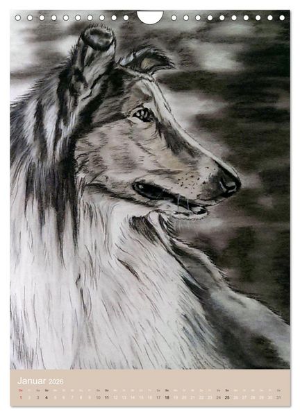 Produktbild: Hunde - Bezaubernde Portraitzeichnungen (Wandkalender 2026 DIN A4 hoch), CALVENDO Monatskalender