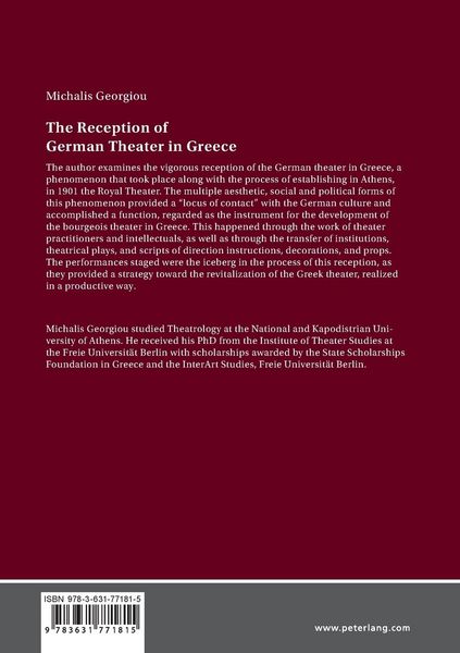Produktbild: The Reception of German Theater in Greece