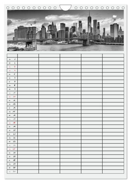 Produktbild: NEW YORK CITY Teamplaner (Wandkalender 2026 DIN A4 hoch), CALVENDO Monatskalender