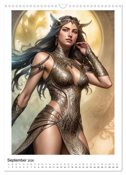 Produktbild: Mythos Kriegerin (Wandkalender 2026 DIN A3 hoch), CALVENDO Monatskalender