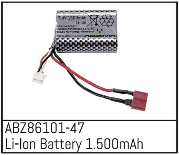 Absima Modellbau-Akkupack (LiIon) 7.4V 1500 mAh Zellen-Zahl: 3 T-Buchse