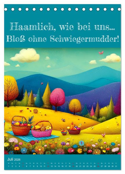Produktbild: Erzgebirge mei Haamit - Mundart-Kalender mit s&auml;chsischem Humor (Tischkalender 2026 DIN A5 hoch), CALVENDO Monatskalender