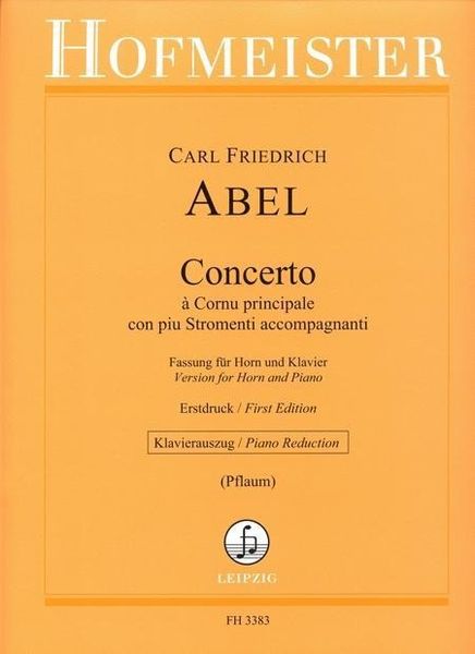 Produktbild: Abel, C: Concerto &aacute; Cornu principale con piu Stromenti