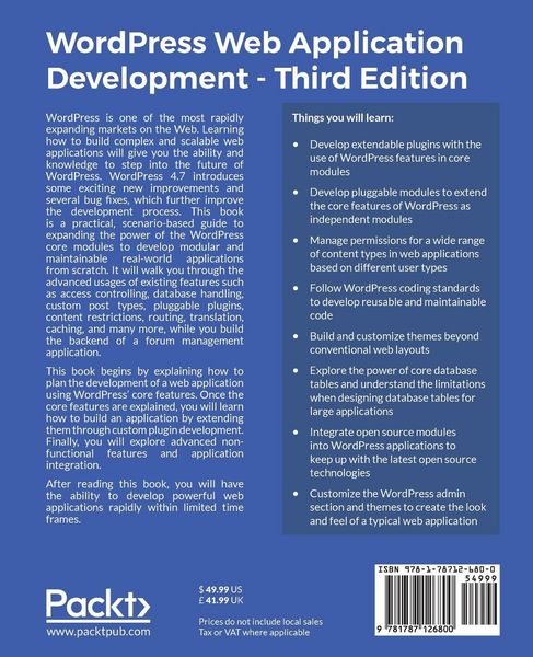 Produktbild: Wordpress Web Application Development - Third Edition