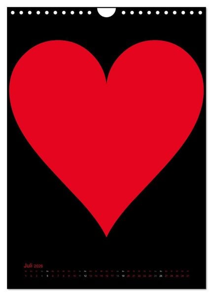 Produktbild: Foto- und Bastelkalender &bdquo;LIEBE&ldquo; in der Farbe Schwarz (Wandkalender 2026 DIN A4 hoch), CALVENDO Monatskalender