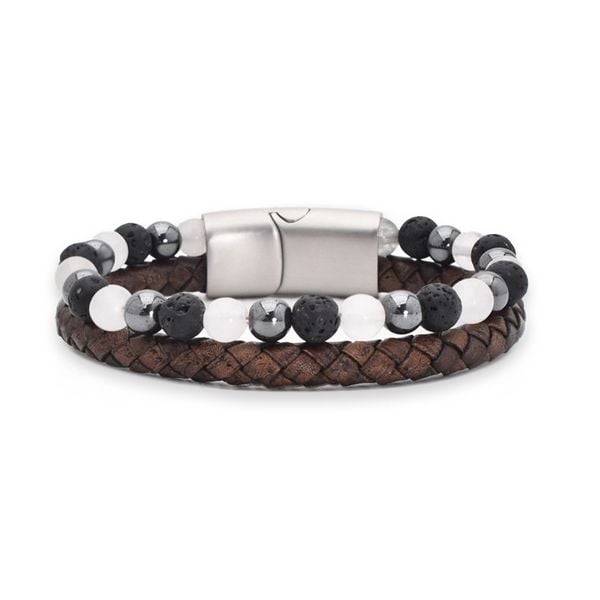 Produktbild: "Majestic Grey" Fashion Bead Armband, J966-08