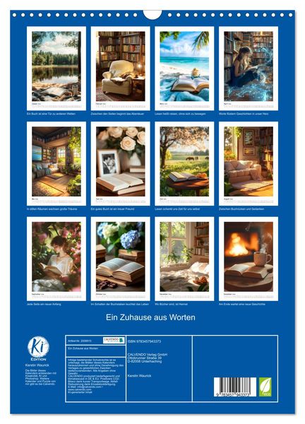 Produktbild: Ein Zuhause aus Worten (Wandkalender 2026 DIN A3 hoch), CALVENDO Monatskalender