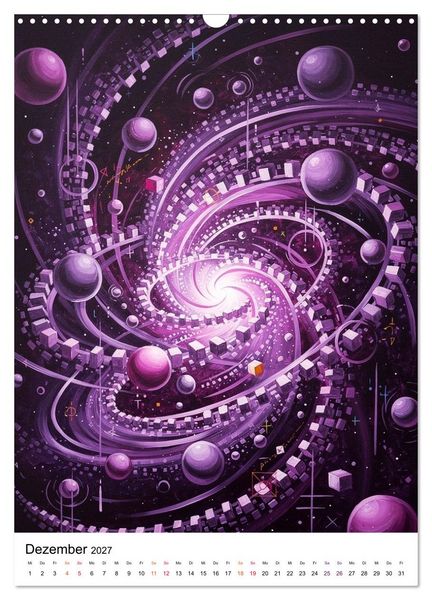 Produktbild: Abstracts - Fragmente der Zeit - Auf der Suche nach Menschlichkeit im Datenstrom (Wandkalender 2027 DIN A3 hoch), CALVENDO Monatskalender