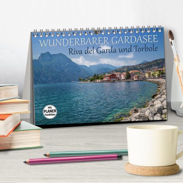 Produktbild: WUNDERBARER GARDASEE Riva del Garda und Torbole (Tischkalender 2026 DIN A5 quer), CALVENDO Monatskalender
