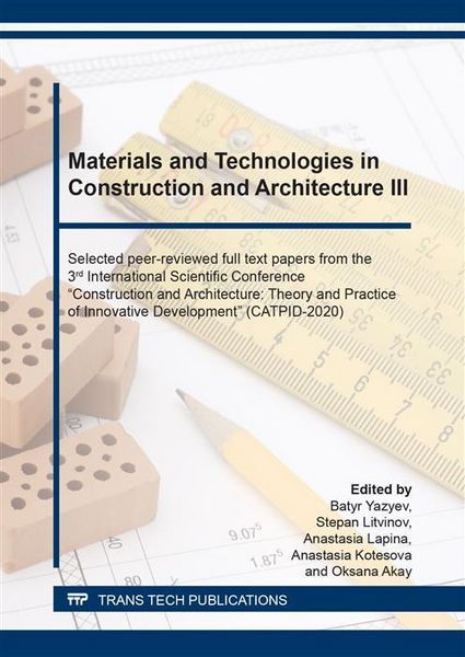 Produktbild: Materials and Technologies in Construction and Architecture III