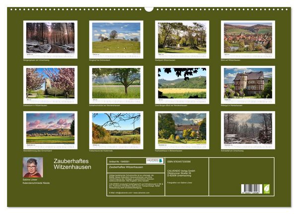 Produktbild: Zauberhaftes Witzenhausen (Wandkalender 2026 DIN A2 quer), CALVENDO Monatskalender