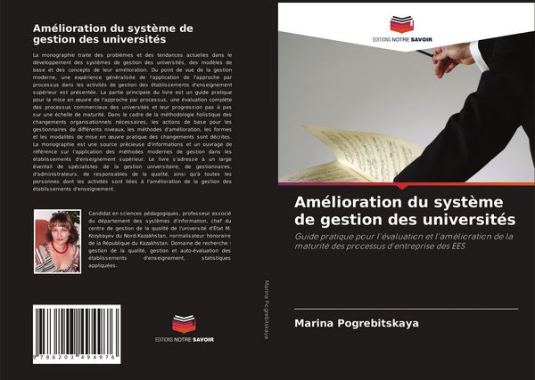 Produktbild: Am&eacute;lioration du syst&egrave;me de gestion des universit&eacute;s