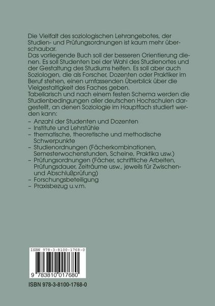 Produktbild: Soziologielehre in Deutschland