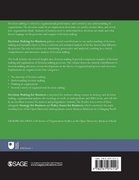 Produktbild: Decision Making for Business