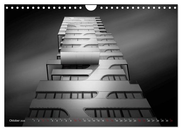 Produktbild: Monochrome Architektur (Wandkalender 2026 DIN A4 quer), CALVENDO Monatskalender