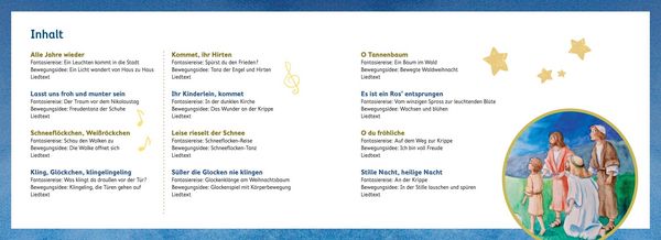 Produktbild: Lieblings-Weihnachtslieder mit Fantasiereisen und Bewegungsspielen