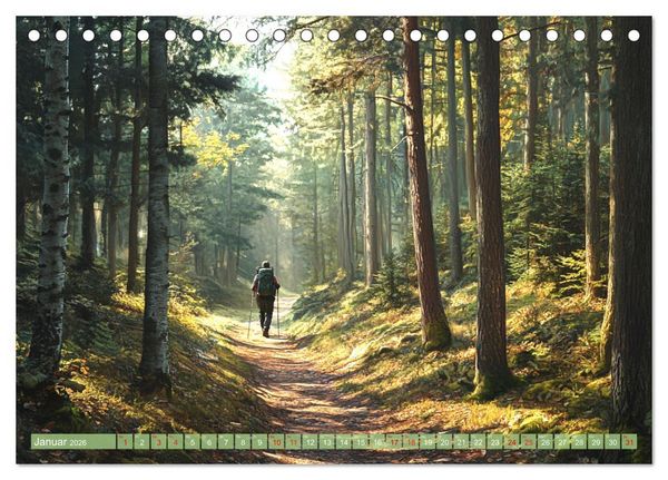 Produktbild: Wandergl&uuml;ck - Momente der Freiheit in der Natur (Tischkalender 2026 DIN A5 quer), CALVENDO Monatskalender
