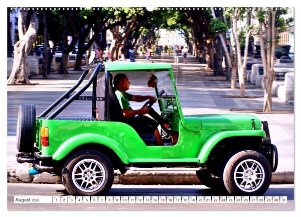 Produktbild: Willys Jeep - Eine amerikanische Legende auf Kuba (Wandkalender 2026 DIN A2 quer), CALVENDO Monatskalender